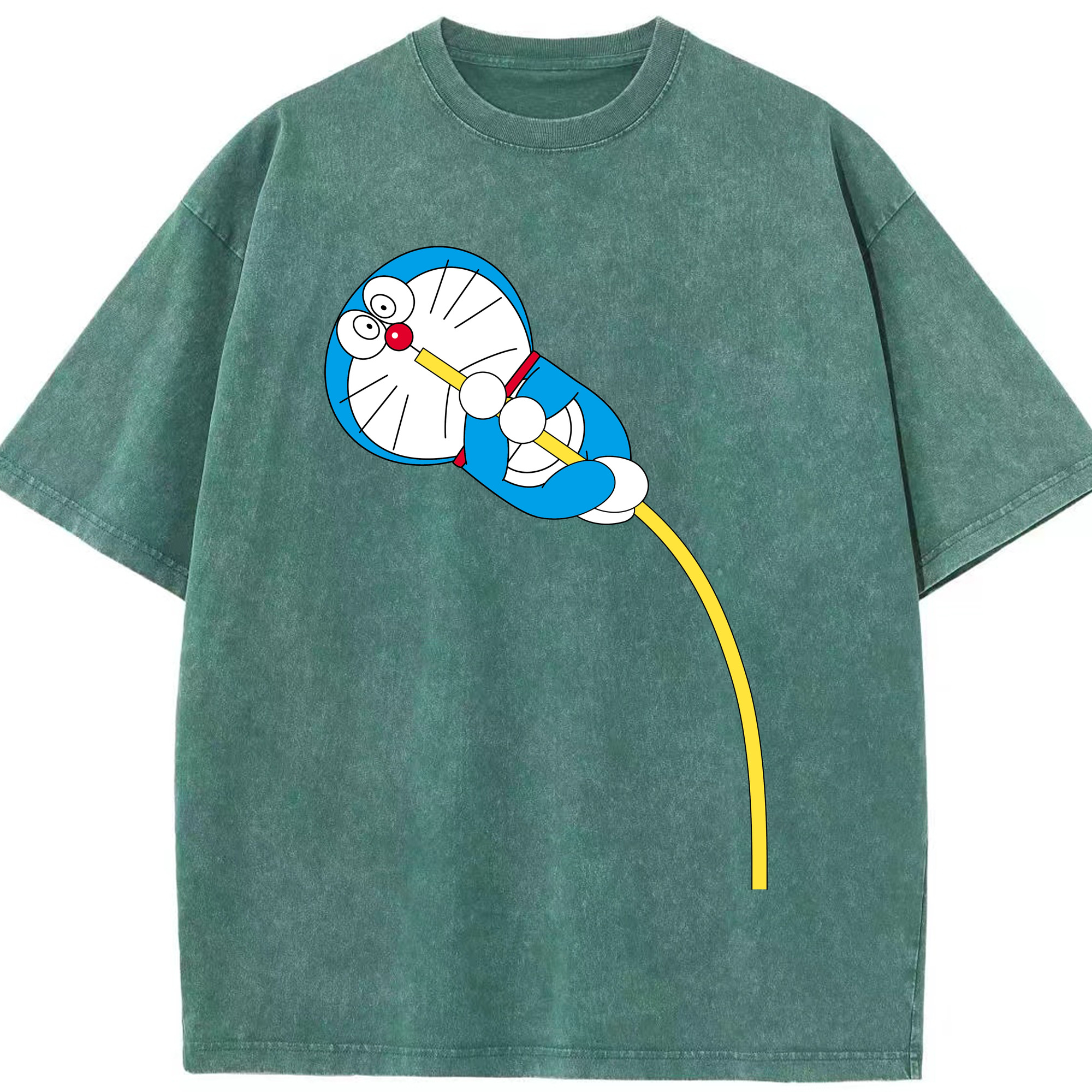（画像用） ドラえもん Doraemon 綿100% ヴィンテージ風 半袖Tシャツ（フロントプリント）